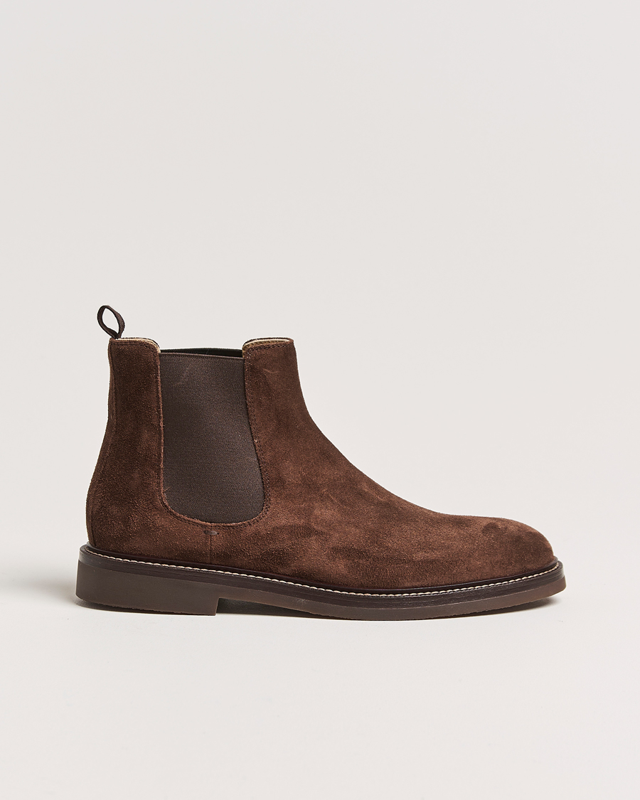 Homme | Brunello Cucinelli Chelsea Boots Dark Brown Suede | Brunello Cucinelli | Chelsea Boots Dark Brown Suede