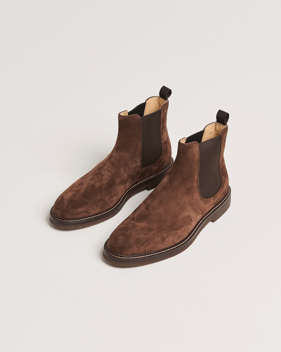 Homme | Brunello Cucinelli Chelsea Boots Dark Brown Suede | Brunello Cucinelli | Chelsea Boots Dark Brown Suede