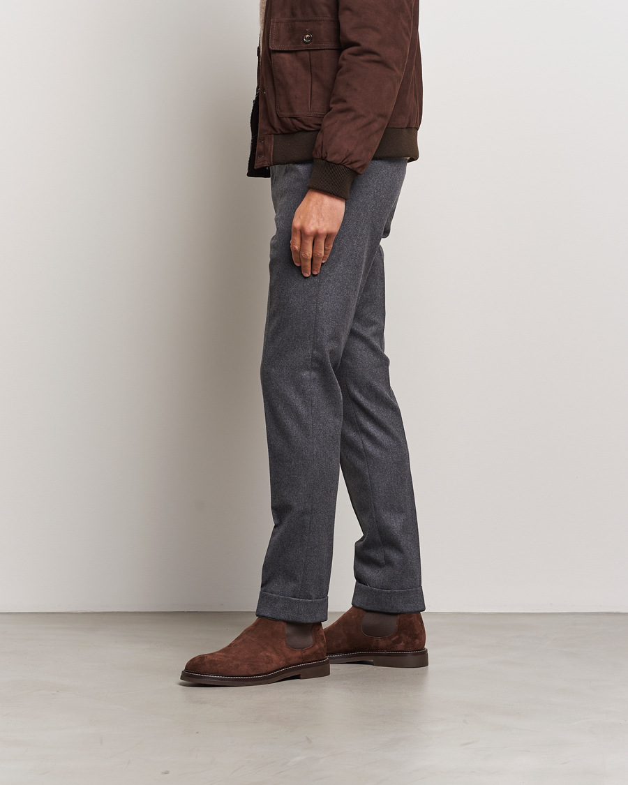 Homme | Brunello Cucinelli Chelsea Boots Dark Brown Suede | Brunello Cucinelli | Chelsea Boots Dark Brown Suede