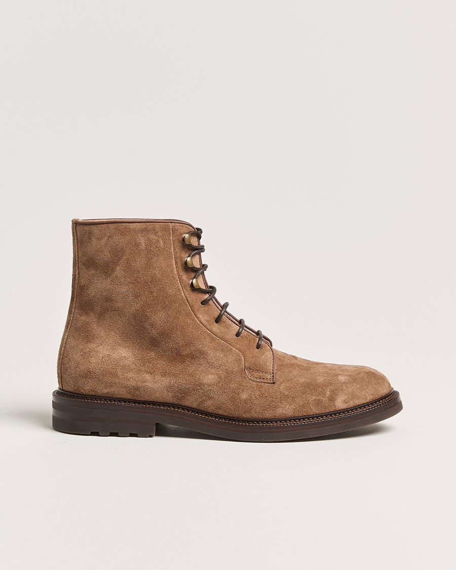 Homme | Brunello Cucinelli Lace Up Boots Brown Suede | Brunello Cucinelli | Lace Up Boots Brown Suede