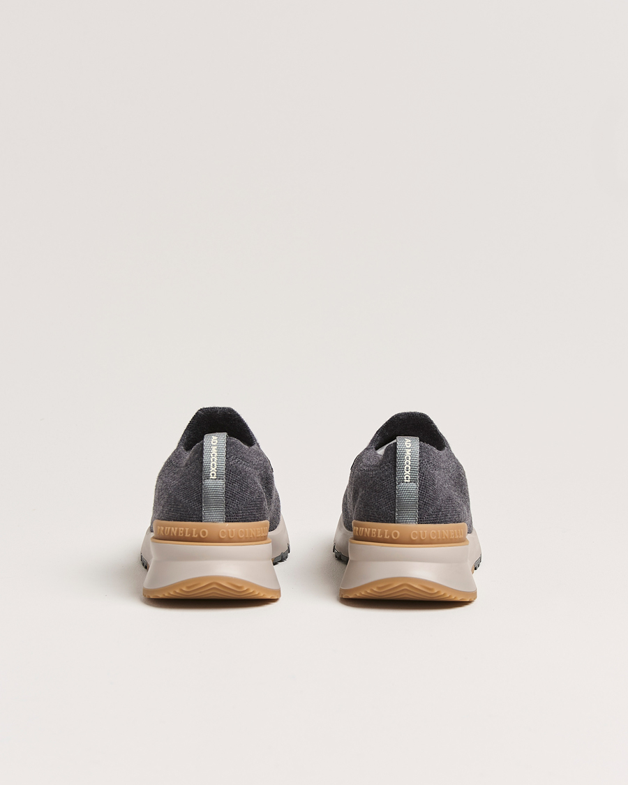 Homme | Brunello Cucinelli Flannel Running Sneakers Antracite | Brunello Cucinelli | Flannel Running Sneakers Antracite