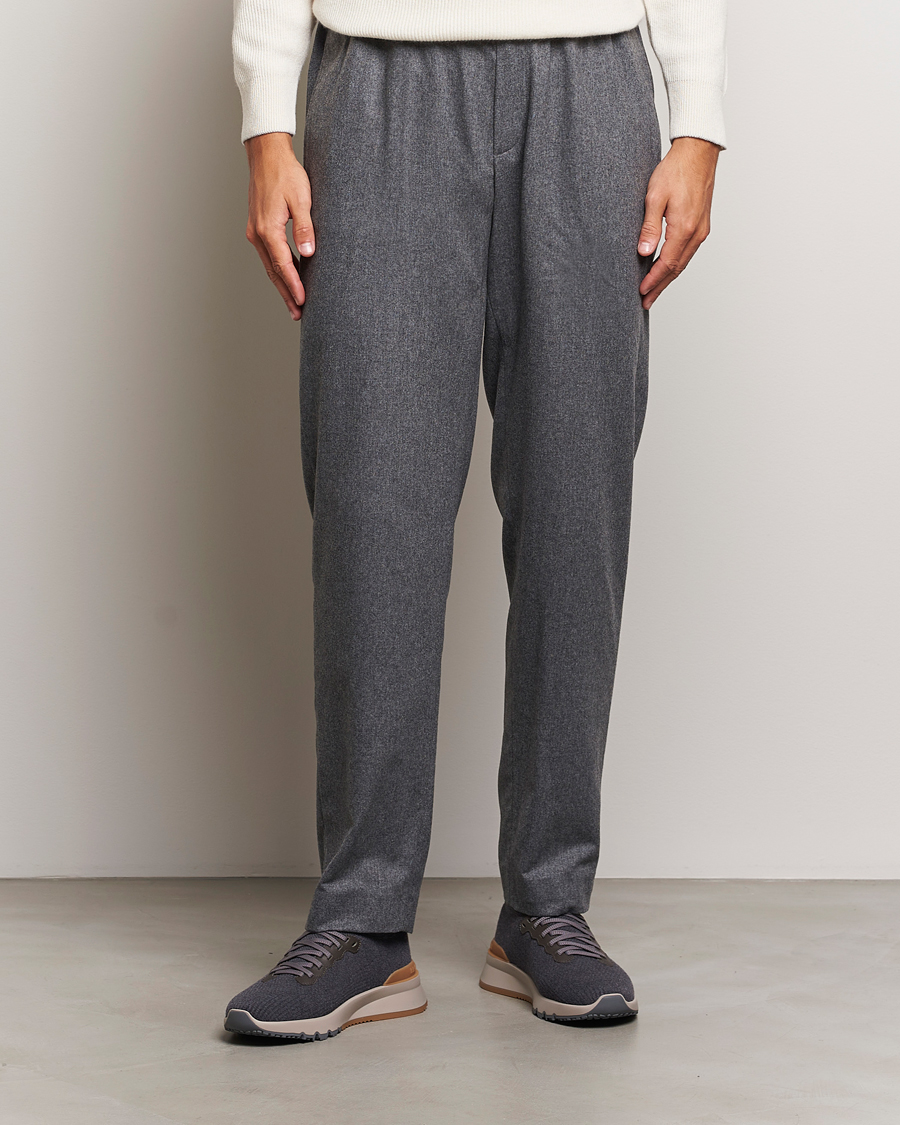 Homme | Brunello Cucinelli Flannel Running Sneakers Antracite | Brunello Cucinelli | Flannel Running Sneakers Antracite