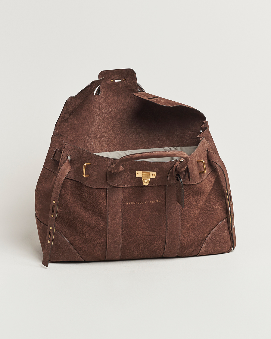 Homme | Brunello Cucinelli Grain Leather Holdall Dark Brown | Brunello Cucinelli | Grain Leather Holdall Dark Brown