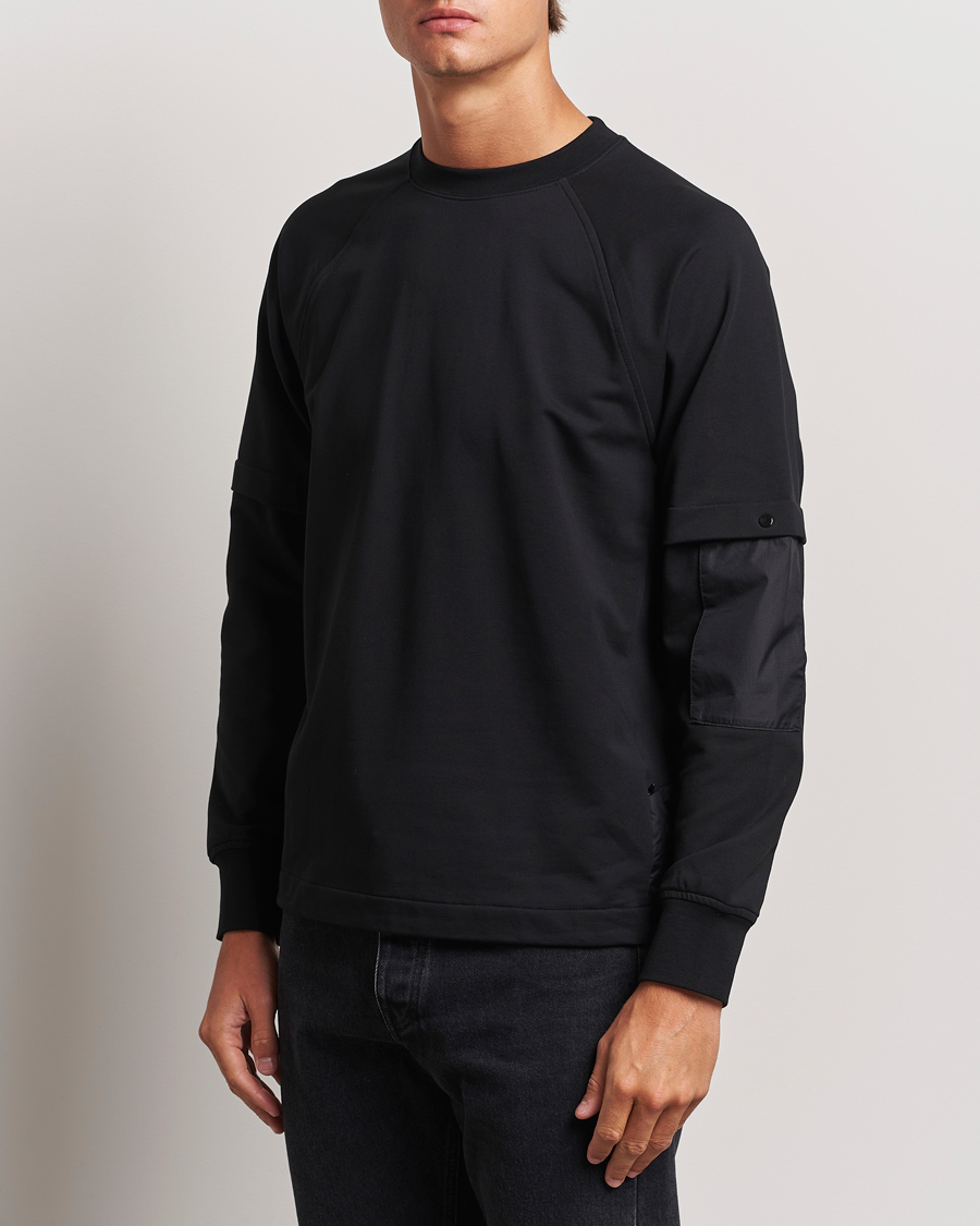 Homme | Pulls Et Tricots | C.P. Company | Metropolis Fleece Cotton Pertex Crew Neck Black