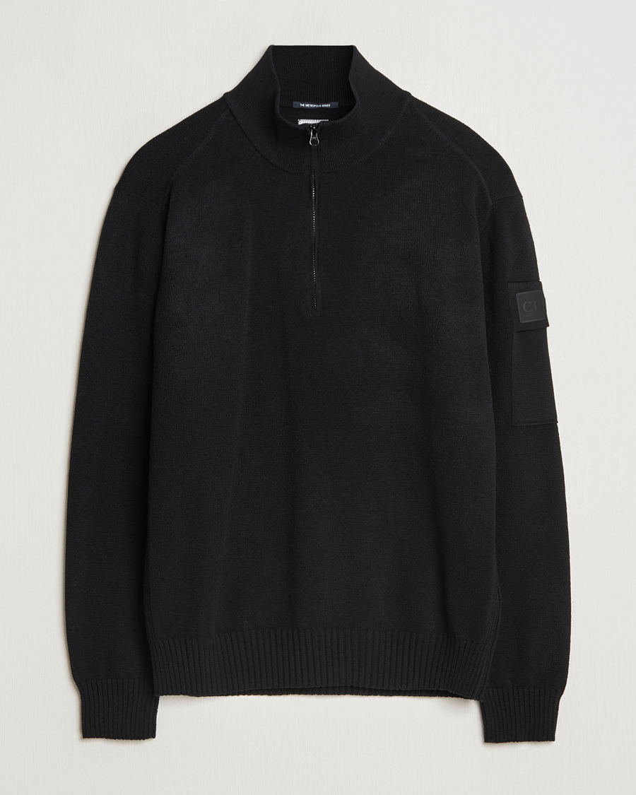 Homme | Pulls Et Tricots | C.P. Company | Metropolis Knitted Wool Half Zip Black