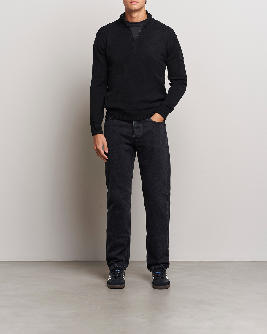 Homme | Pulls Et Tricots | C.P. Company | Metropolis Knitted Wool Half Zip Black