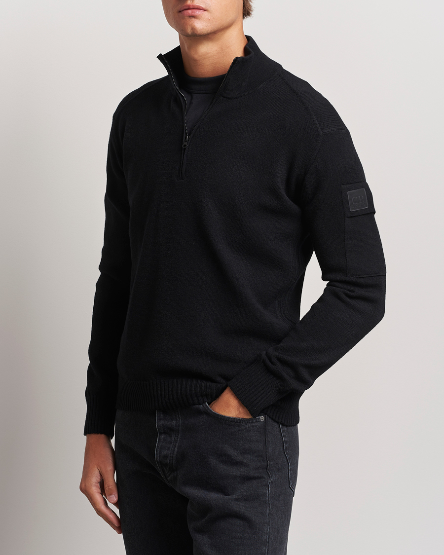 Homme | Pulls Et Tricots | C.P. Company | Metropolis Knitted Wool Half Zip Black