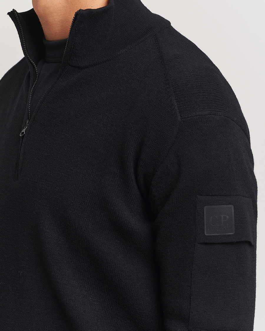 Homme | Pulls Et Tricots | C.P. Company | Metropolis Knitted Wool Half Zip Black