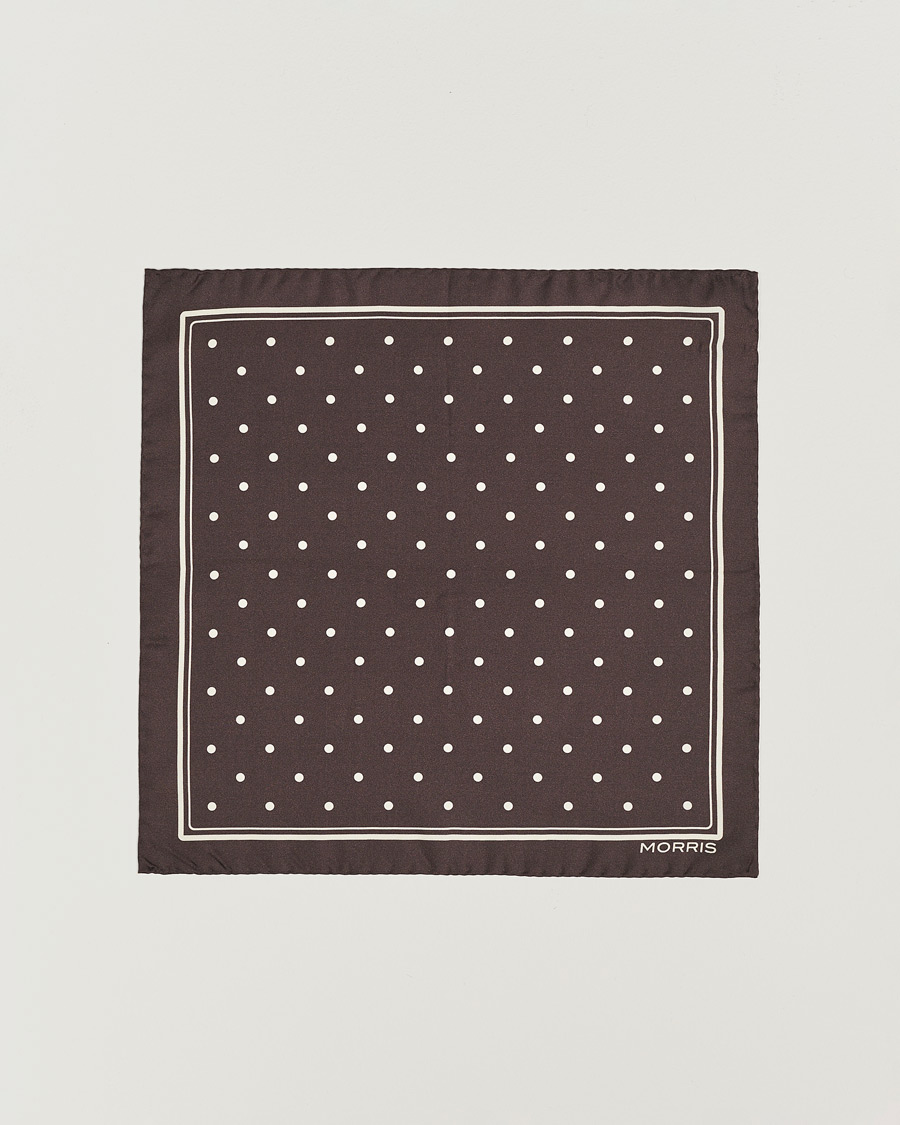 Homme | Pochettes De Costume | Morris | Dot Pocket Square Brown