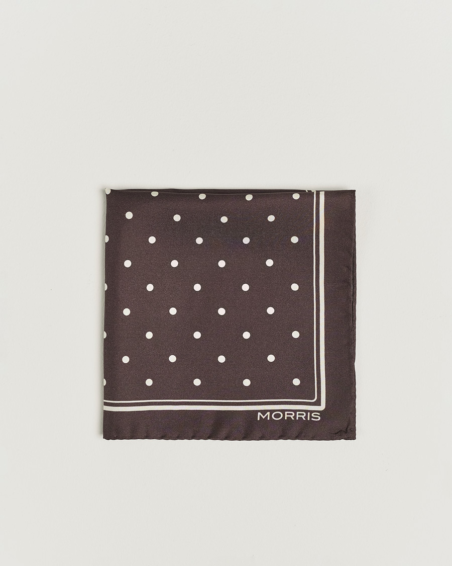 Homme | Pochettes De Costume | Morris | Dot Pocket Square Brown