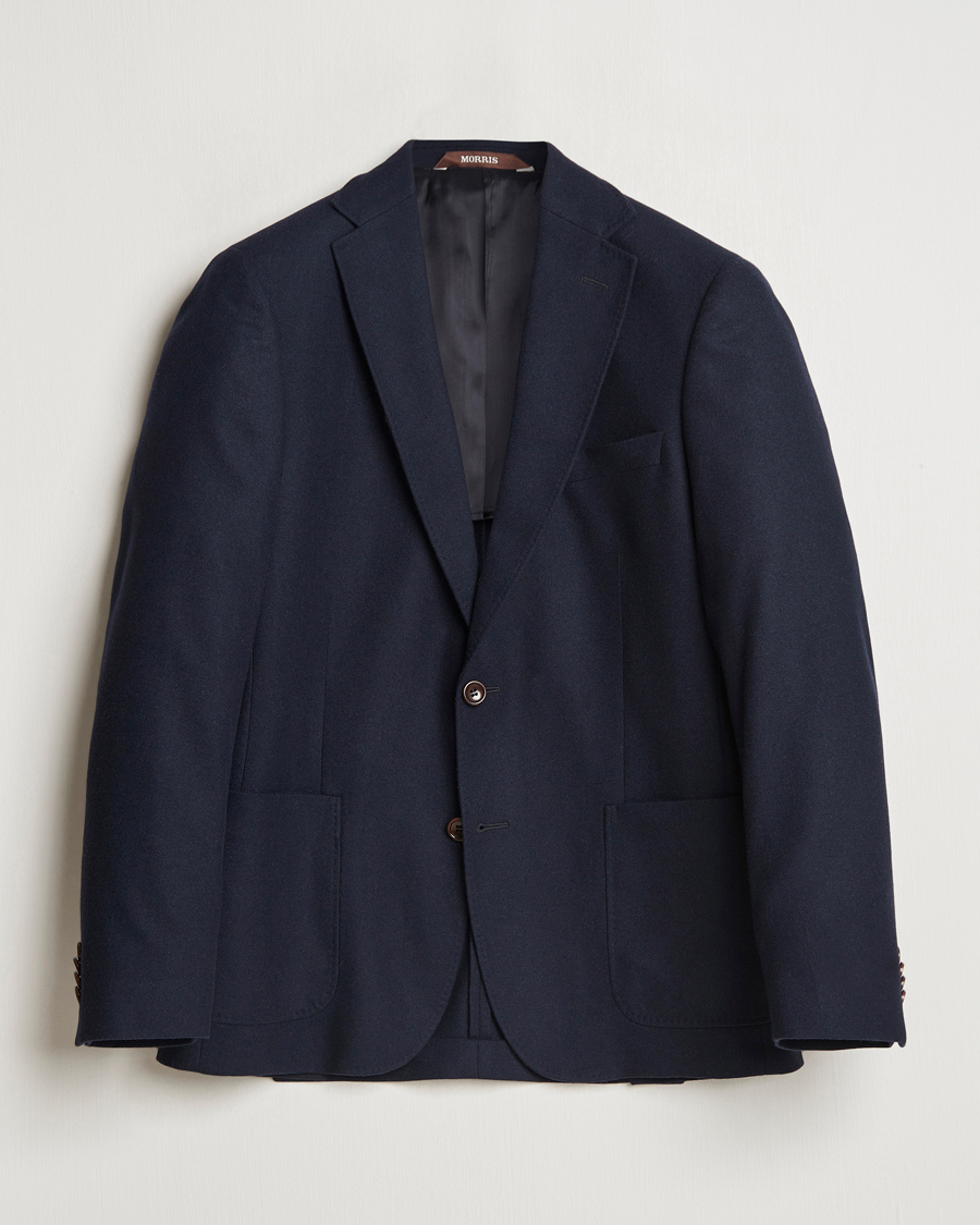 Homme | Blazers | Morris | Flannel Wool Blazer Navy