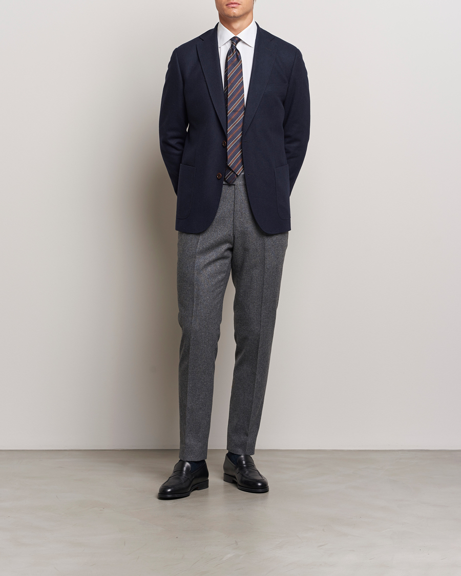 Homme | Blazers | Morris | Flannel Wool Blazer Navy
