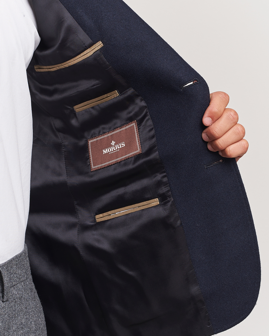 Homme | Blazers | Morris | Flannel Wool Blazer Navy