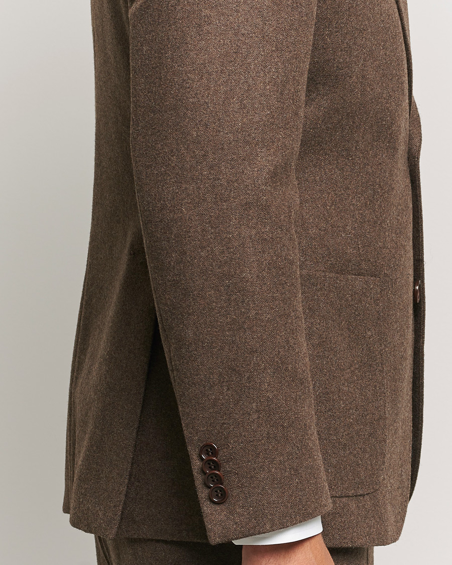 Homme | Blazers | Morris | Flannel Wool Blazer Brown