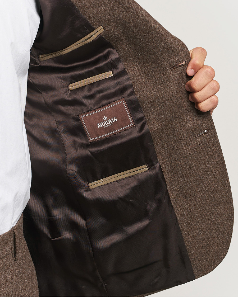 Homme | Blazers | Morris | Flannel Wool Blazer Brown