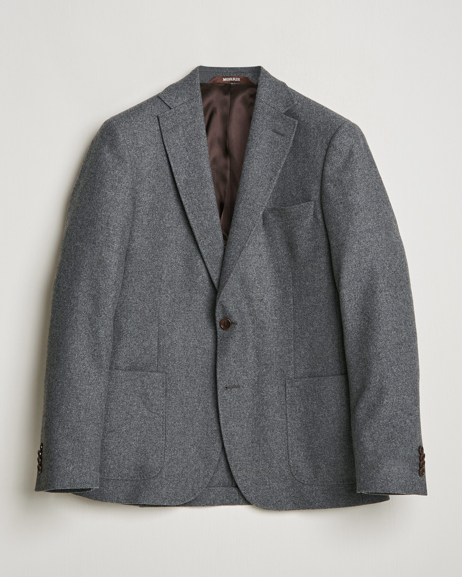 Homme | Blazers | Morris | Flannel Wool Blazer Grey