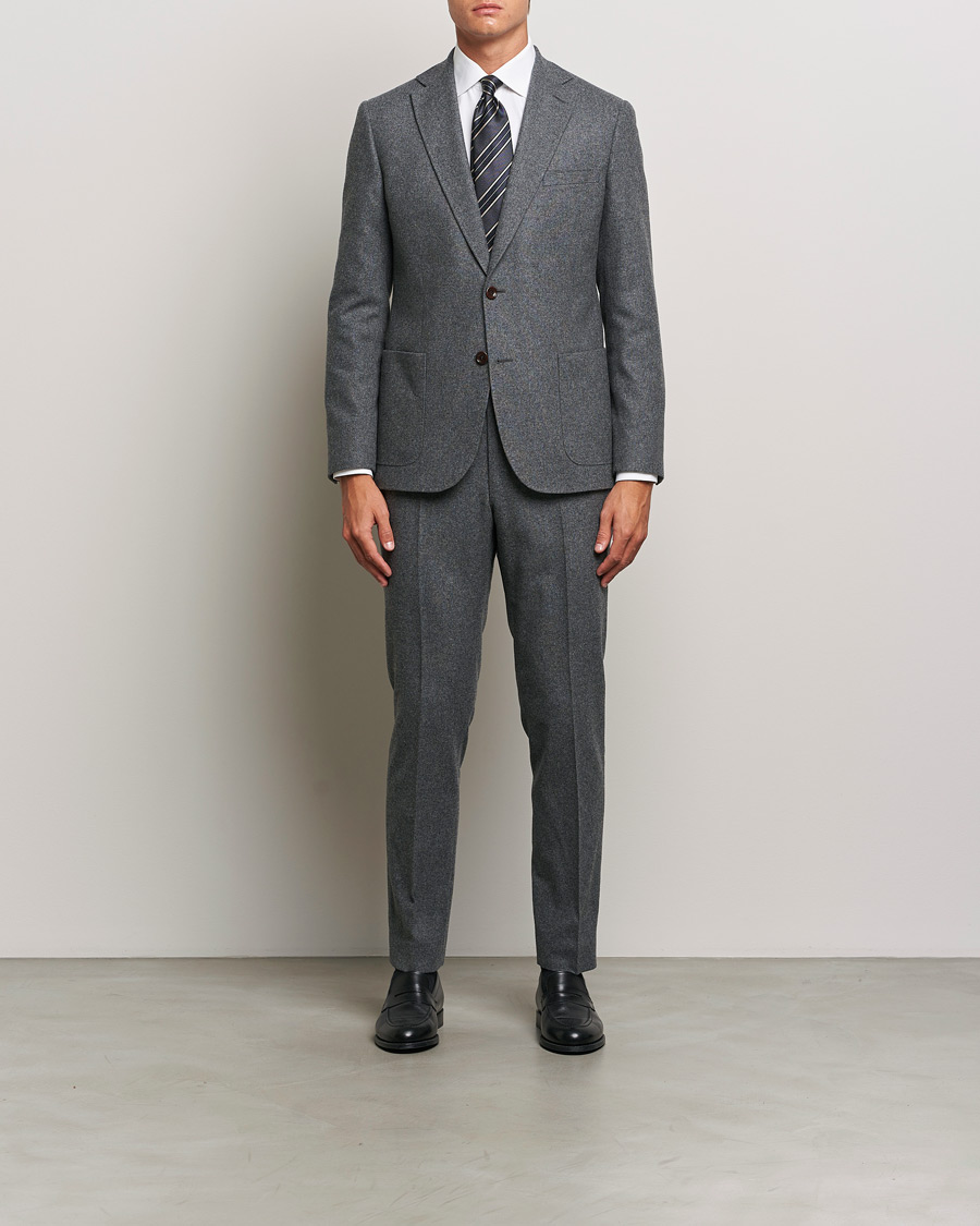 Homme | Blazers | Morris | Flannel Wool Blazer Grey