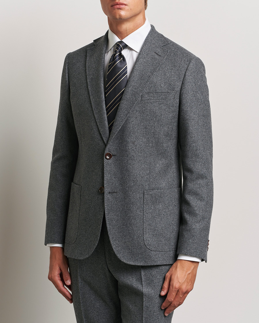 Homme | Blazers | Morris | Flannel Wool Blazer Grey