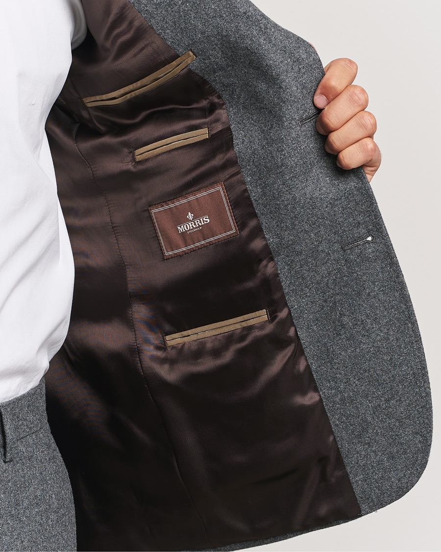 Homme | Blazers | Morris | Flannel Wool Blazer Grey