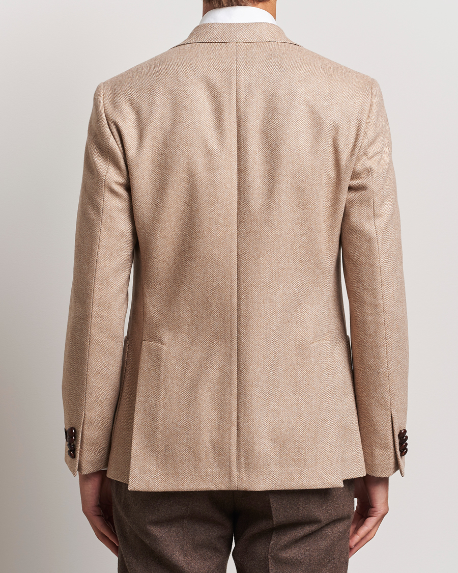 Homme | Blazers | Morris | Tweed Herringbone Blazer Brown