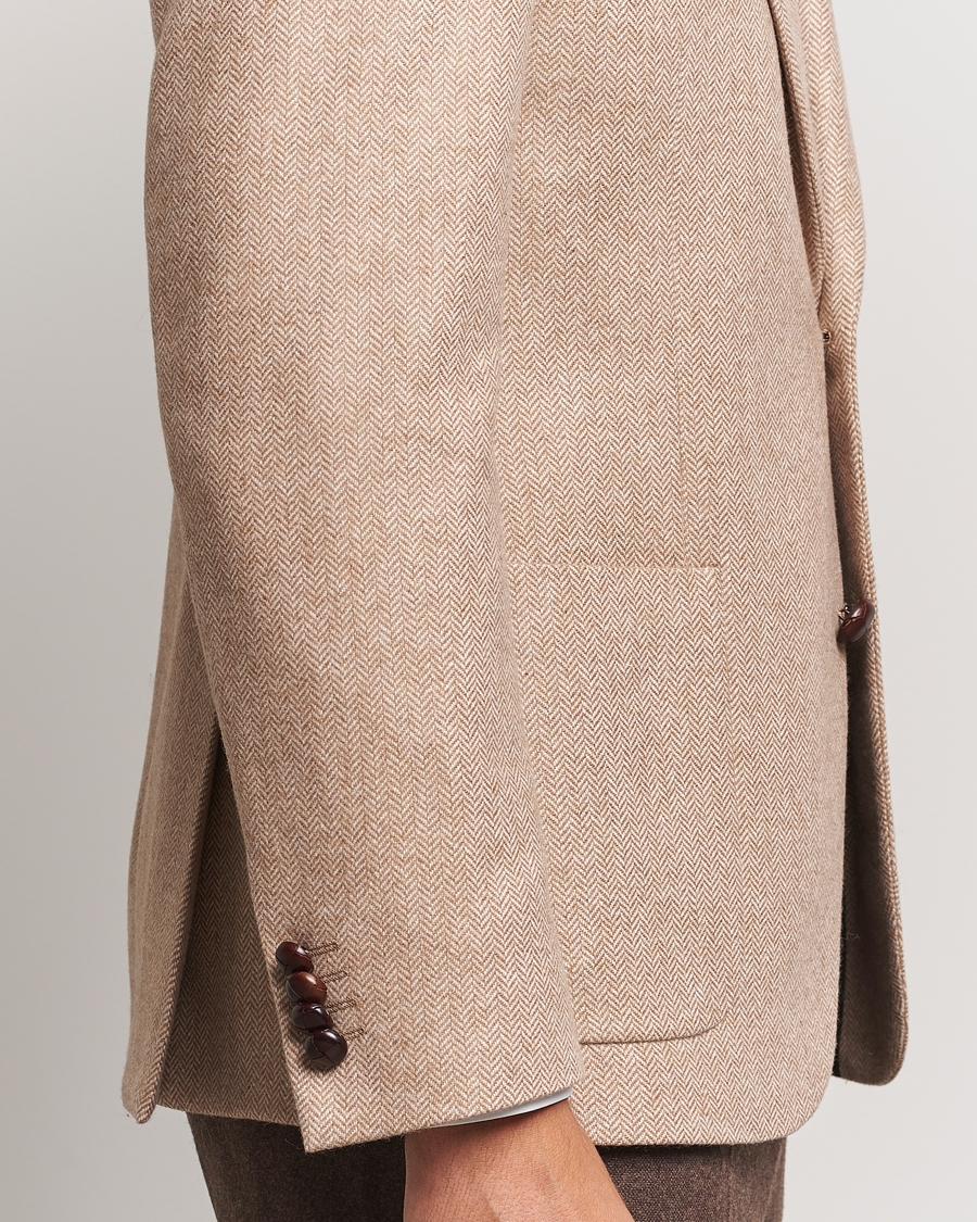 Homme | Blazers | Morris | Tweed Herringbone Blazer Brown