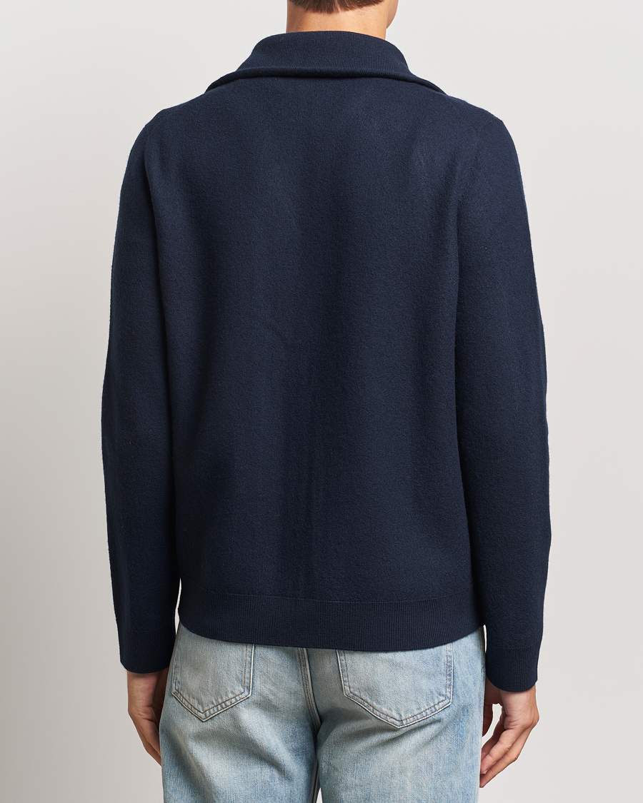 Homme | Pulls Et Tricots | Morris | York Knitted Zip Jacket Navy