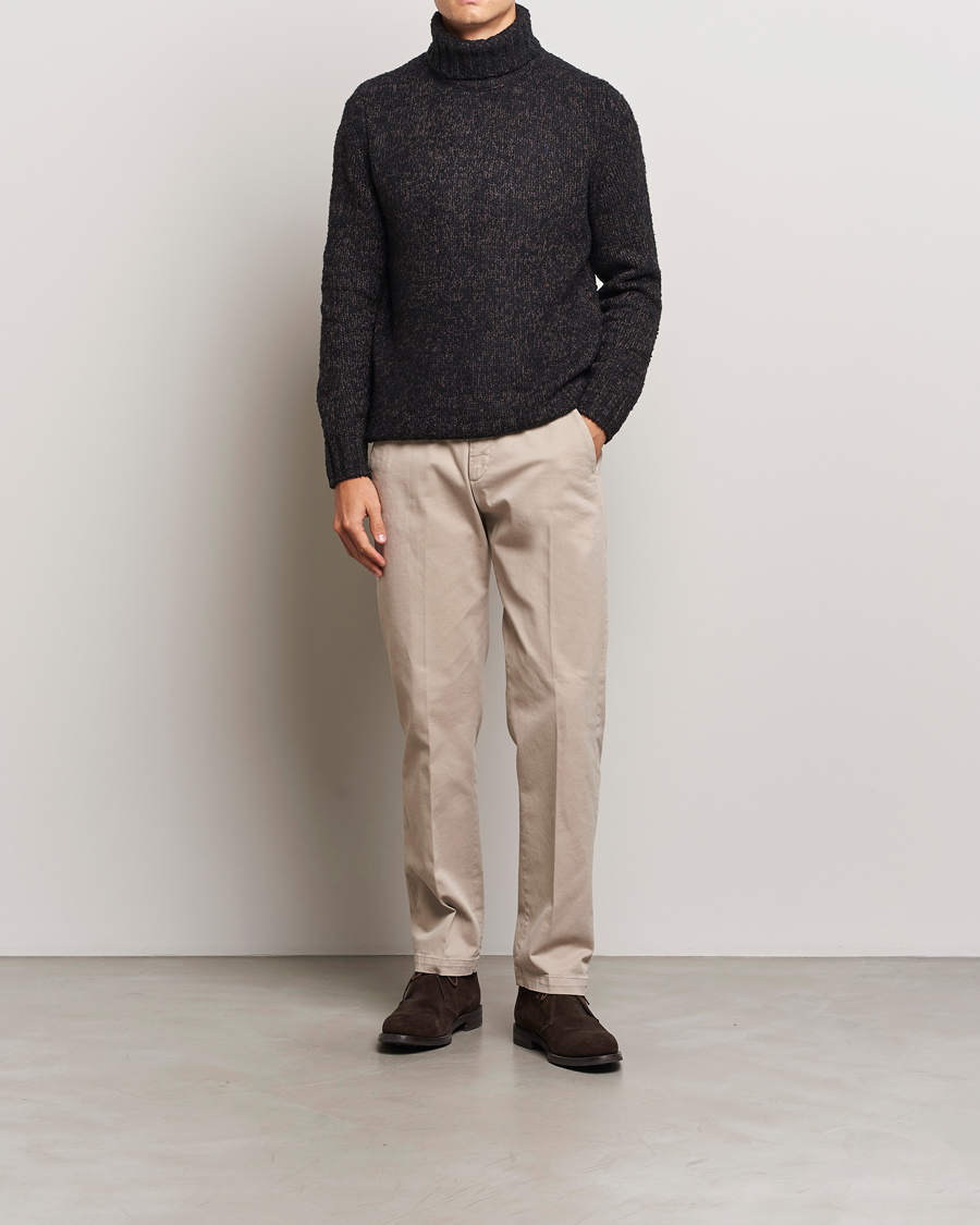 Homme | Pulls Et Tricots | Morris | Herbert Heavy Knitted Rollneck Brown