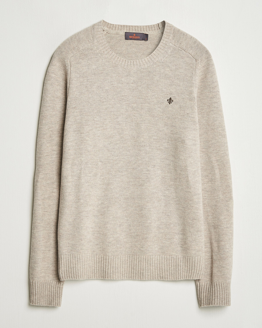Homme | Pulls Et Tricots | Morris | Hertford Merino Crew Neck Khaki