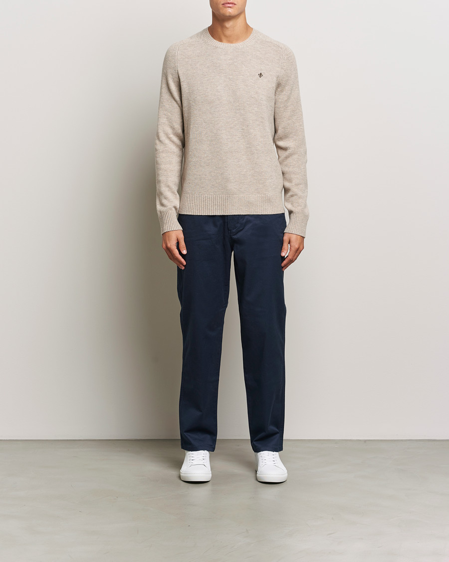 Homme | Pulls Et Tricots | Morris | Hertford Merino Crew Neck Khaki