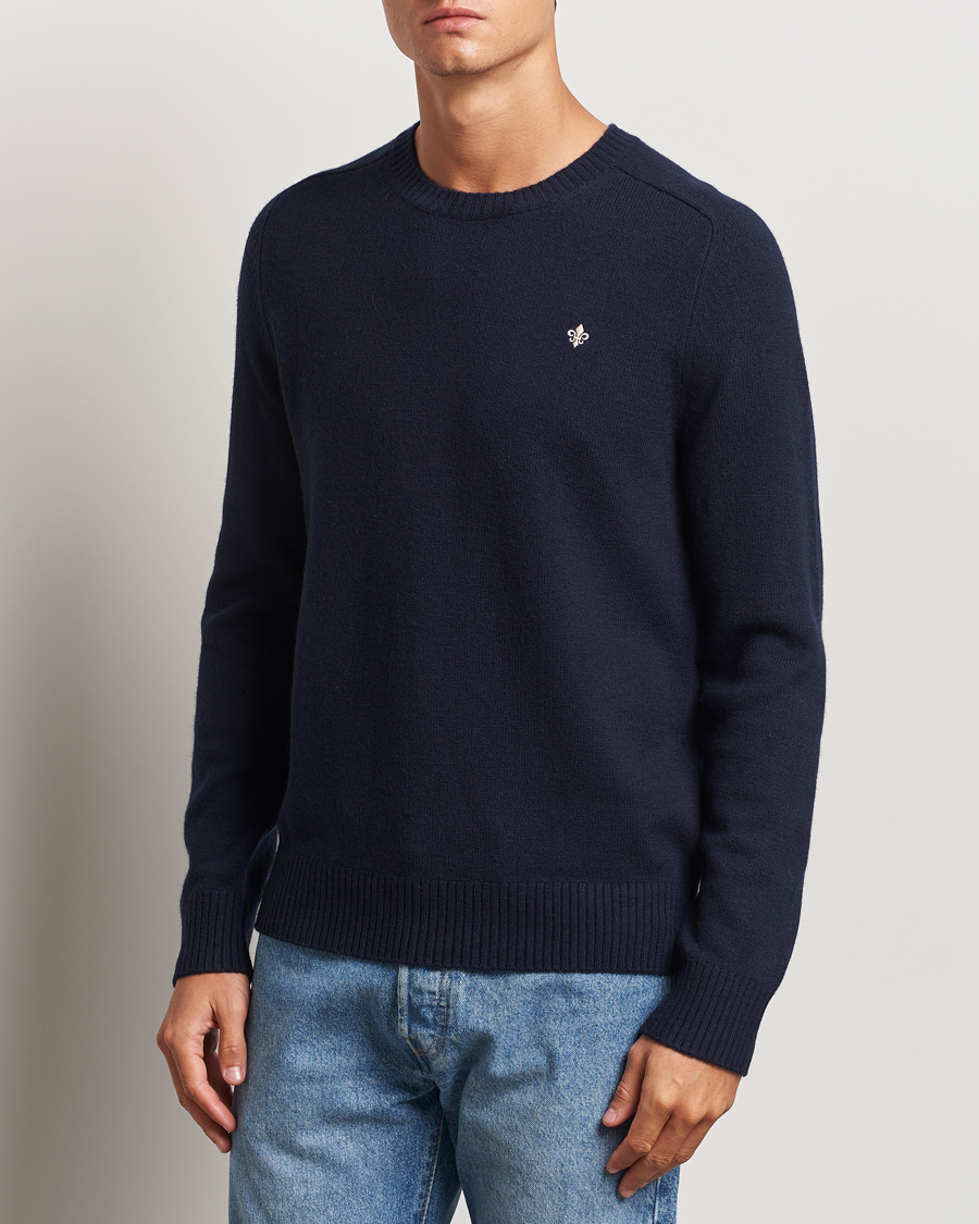 Homme | Pulls Et Tricots | Morris | Hertford Merino Crew Neck Navy