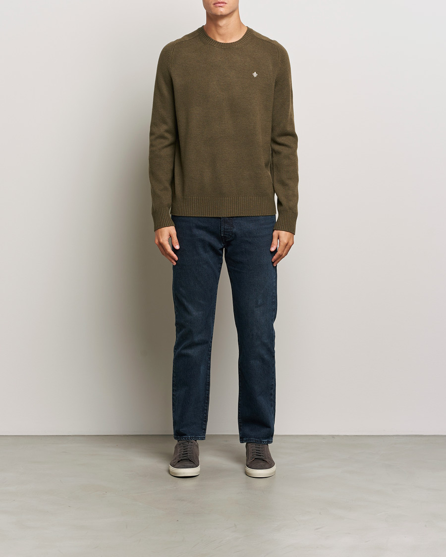 Homme | Pulls Et Tricots | Morris | Hertford Merino Crew Neck Olive