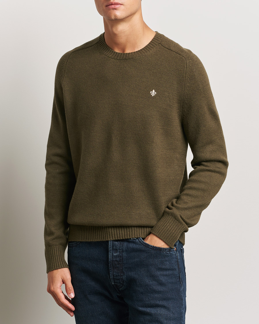 Homme | Pulls Et Tricots | Morris | Hertford Merino Crew Neck Olive