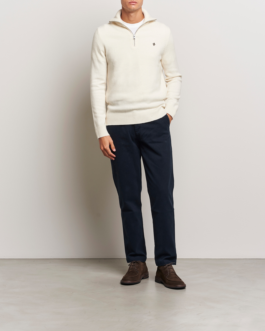 Homme | Pulls Et Tricots | Morris | Hertford Merino Half Zip Off White
