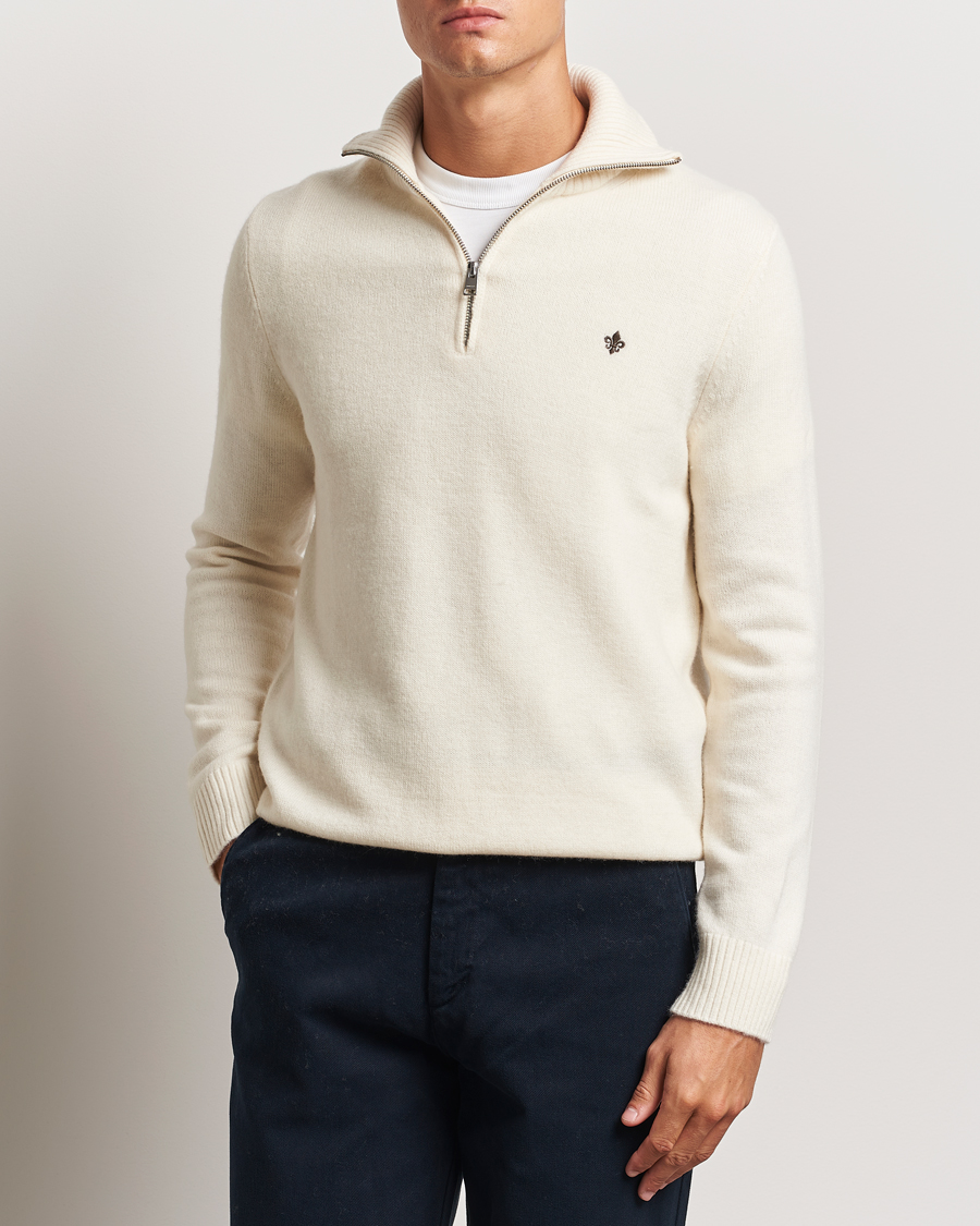 Homme | Pulls Et Tricots | Morris | Hertford Merino Half Zip Off White