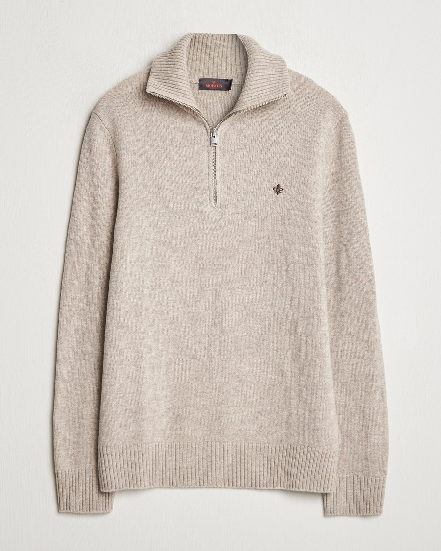 Homme | Pulls Et Tricots | Morris | Hertford Merino Half Zip Khaki