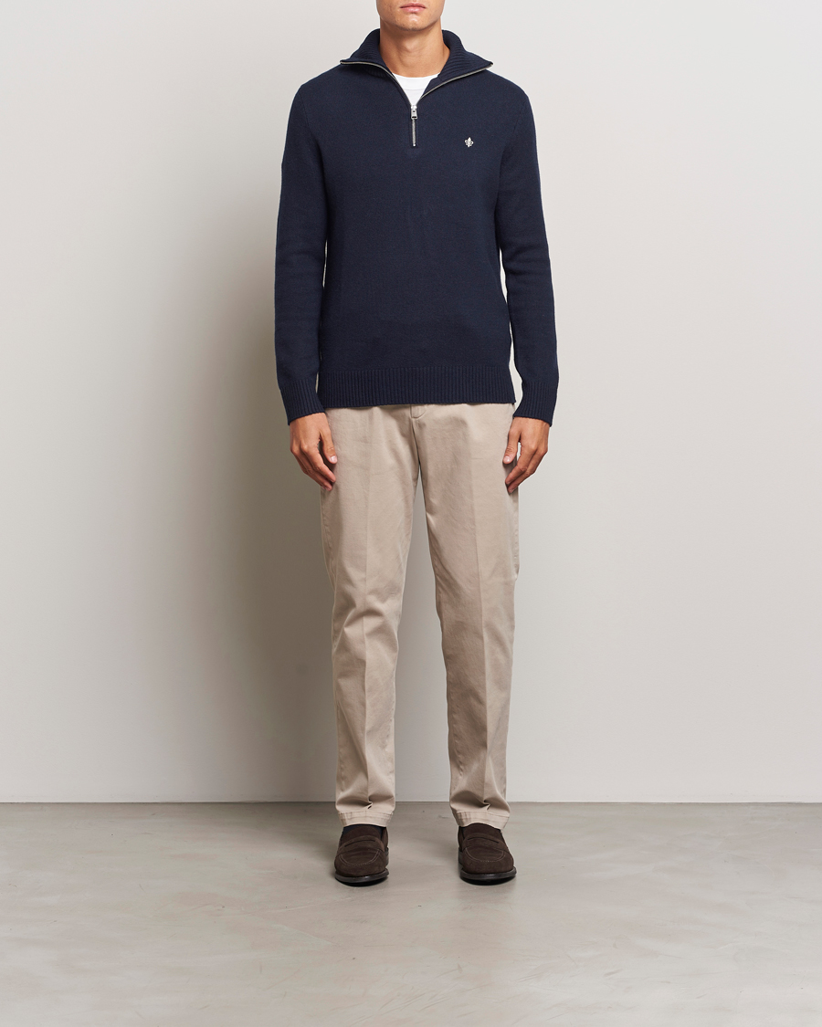 Homme | Pulls Et Tricots | Morris | Hertford Merino Half Zip Navy