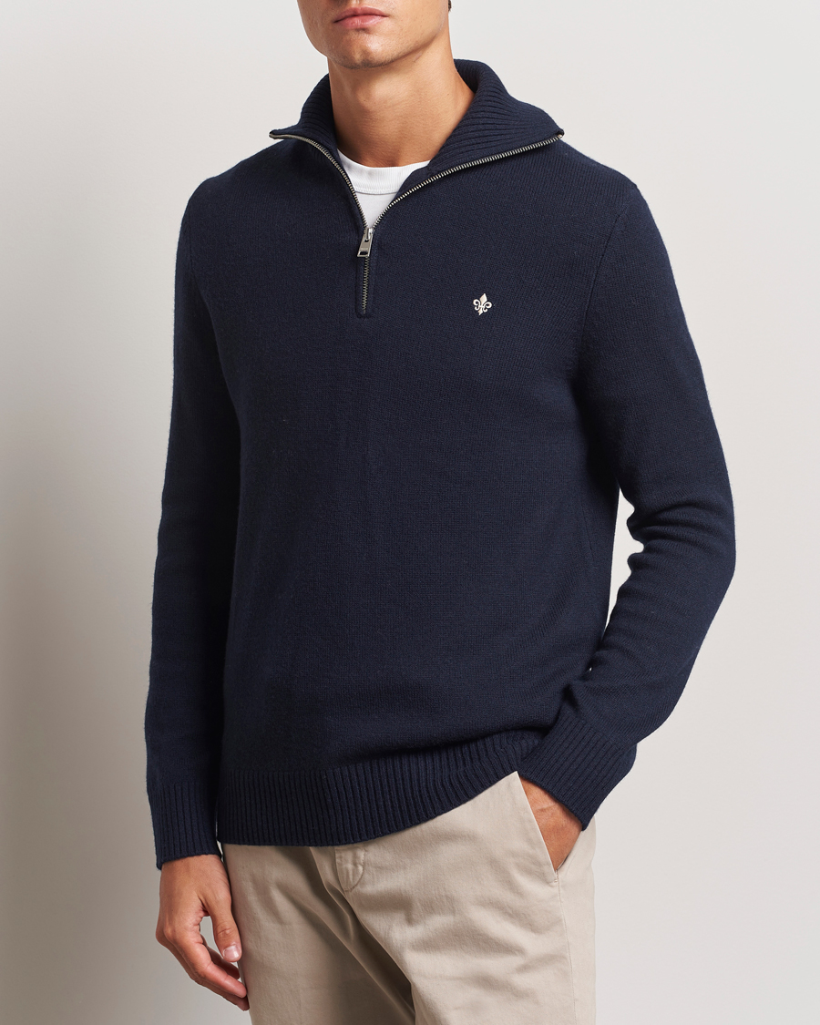 Homme | Pulls Et Tricots | Morris | Hertford Merino Half Zip Navy