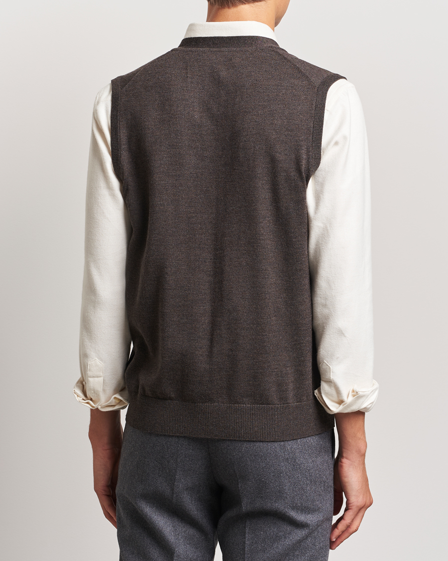 Homme | Pulls Et Tricots | Morris | Merino Slipover Vest Brown