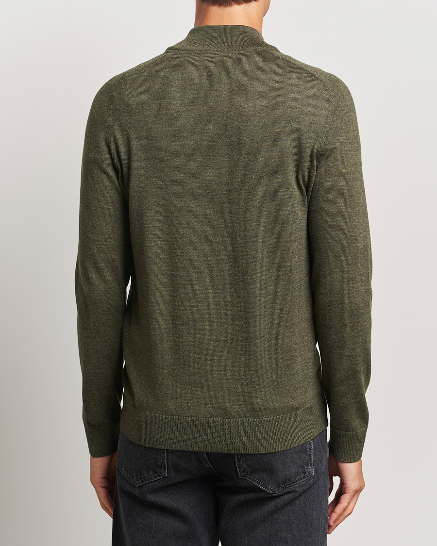Homme | Pulls Et Tricots | Morris | John Merino Half Zip Olive