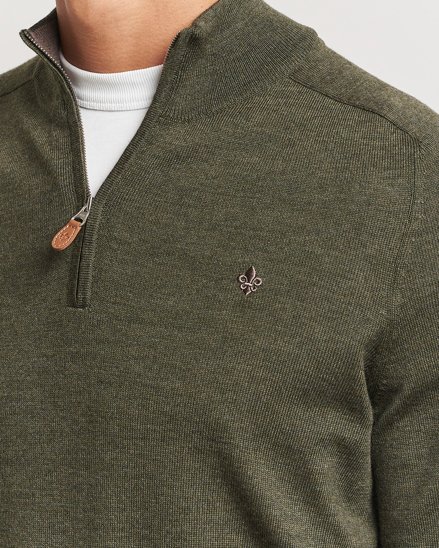 Homme | Pulls Et Tricots | Morris | John Merino Half Zip Olive