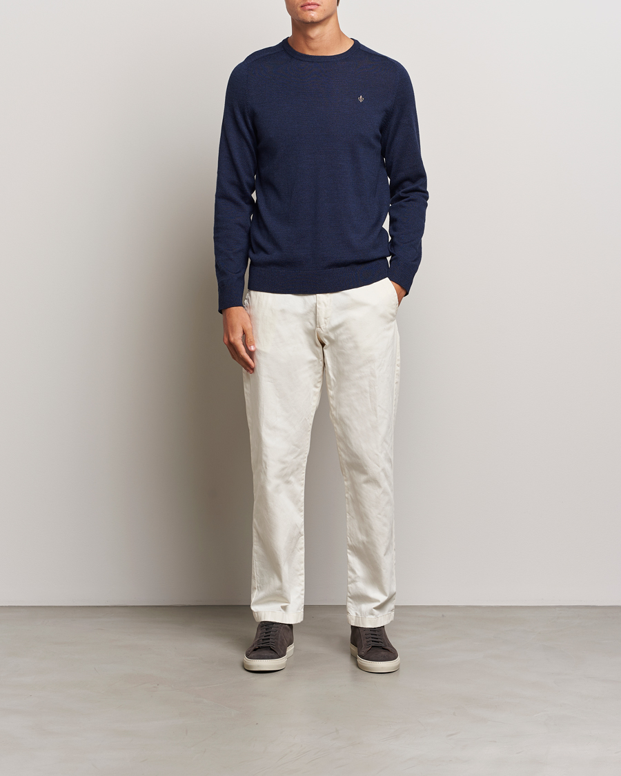 Homme | Pulls Et Tricots | Morris | Merino O-neck Blue