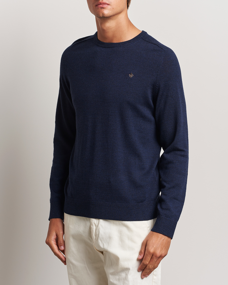 Homme | Pulls Et Tricots | Morris | Merino O-neck Blue