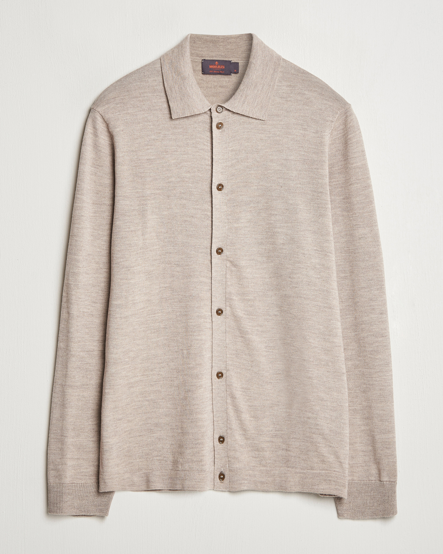 Homme | Pulls Et Tricots | Morris | Merino Knitted Shirt Khaki