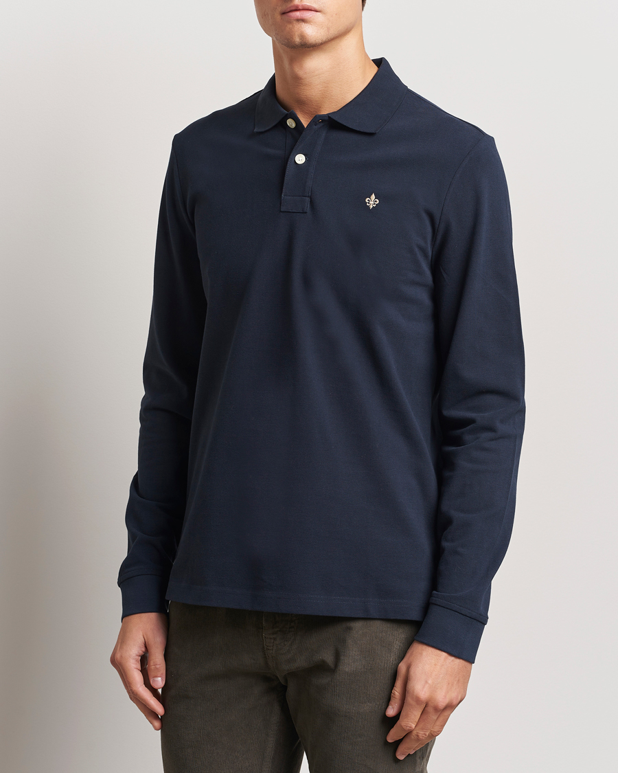 Homme | Pulls Et Tricots | Morris | Camden Long Sleeve Polo Blue