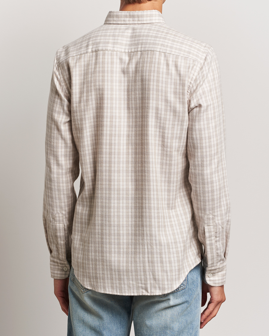 Homme | Chemises | Morris | Soft Check Flannel Shirt Khaki