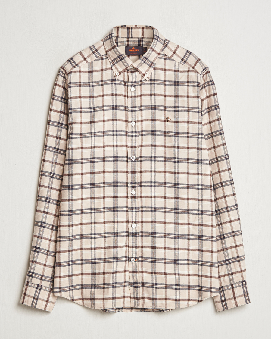 Homme | Chemises | Morris | Soft Check Flannel Shirt Camel