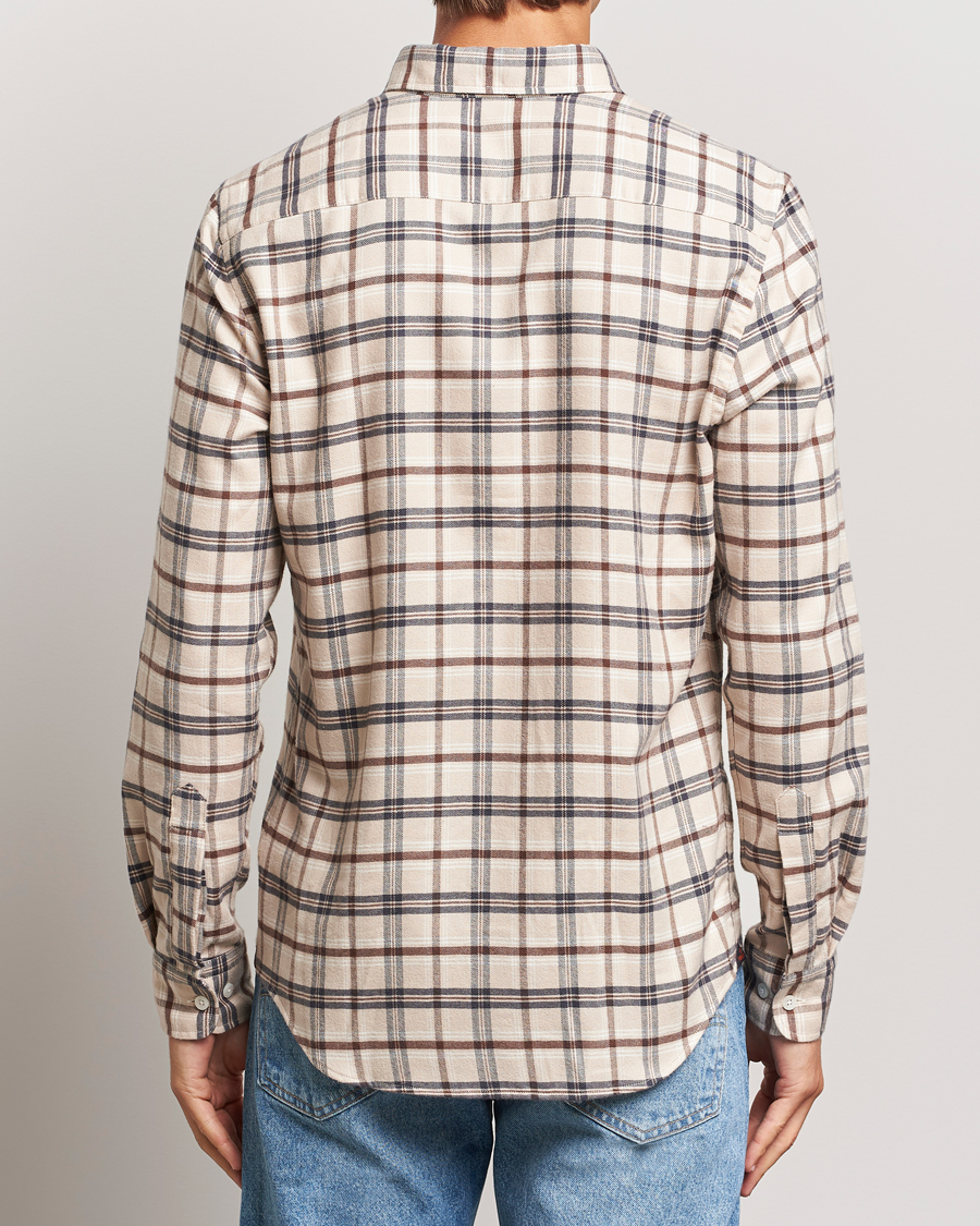 Homme | Chemises | Morris | Soft Check Flannel Shirt Camel
