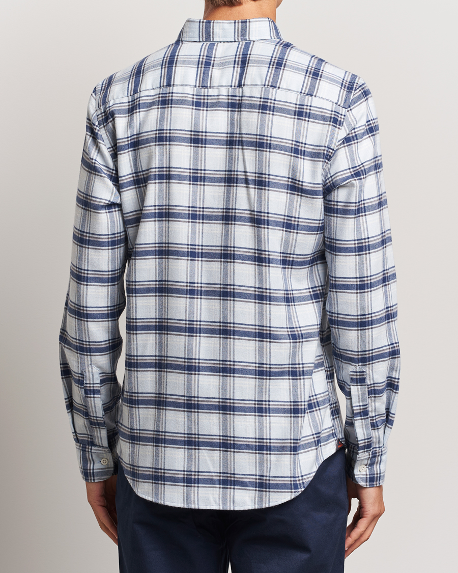 Homme | Chemises | Morris | Soft Check Flannel Shirt Blue