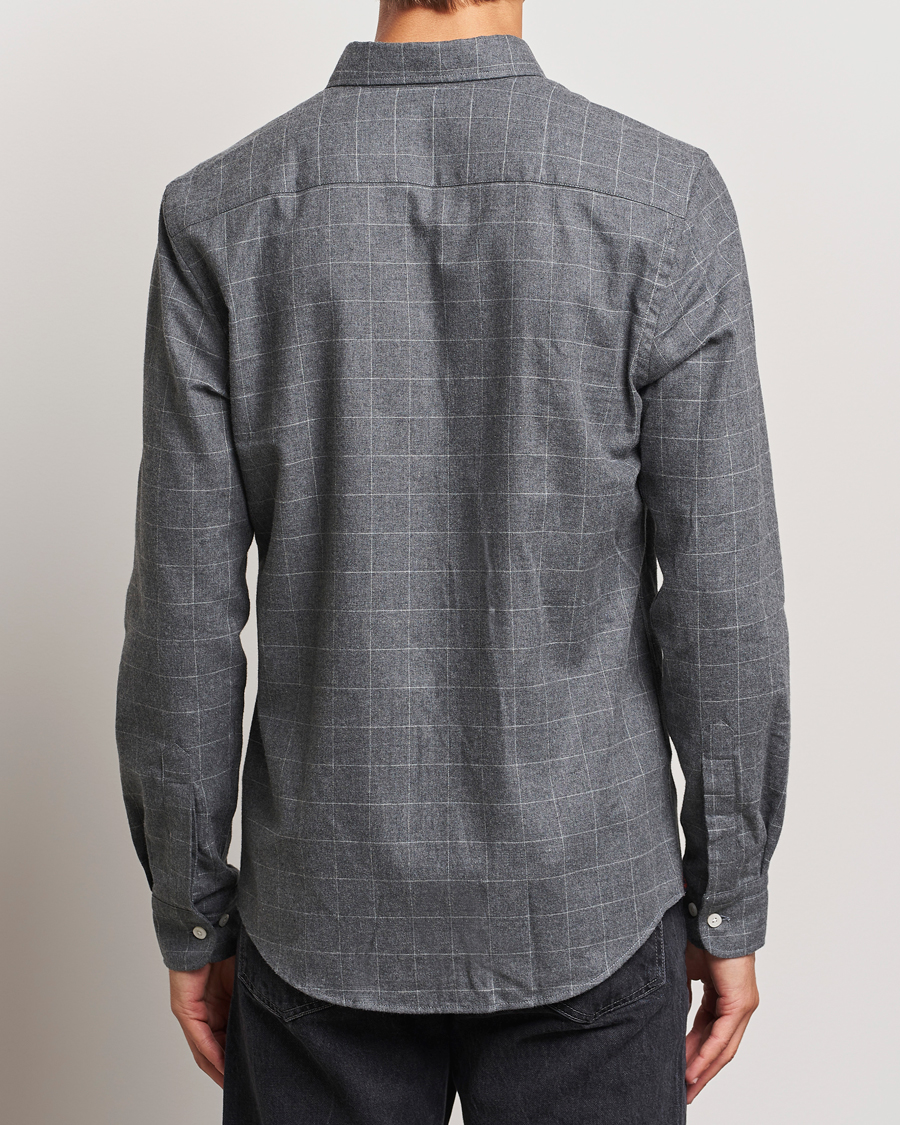 Homme | Chemises | Morris | Flannel Overcheck Shirt Grey