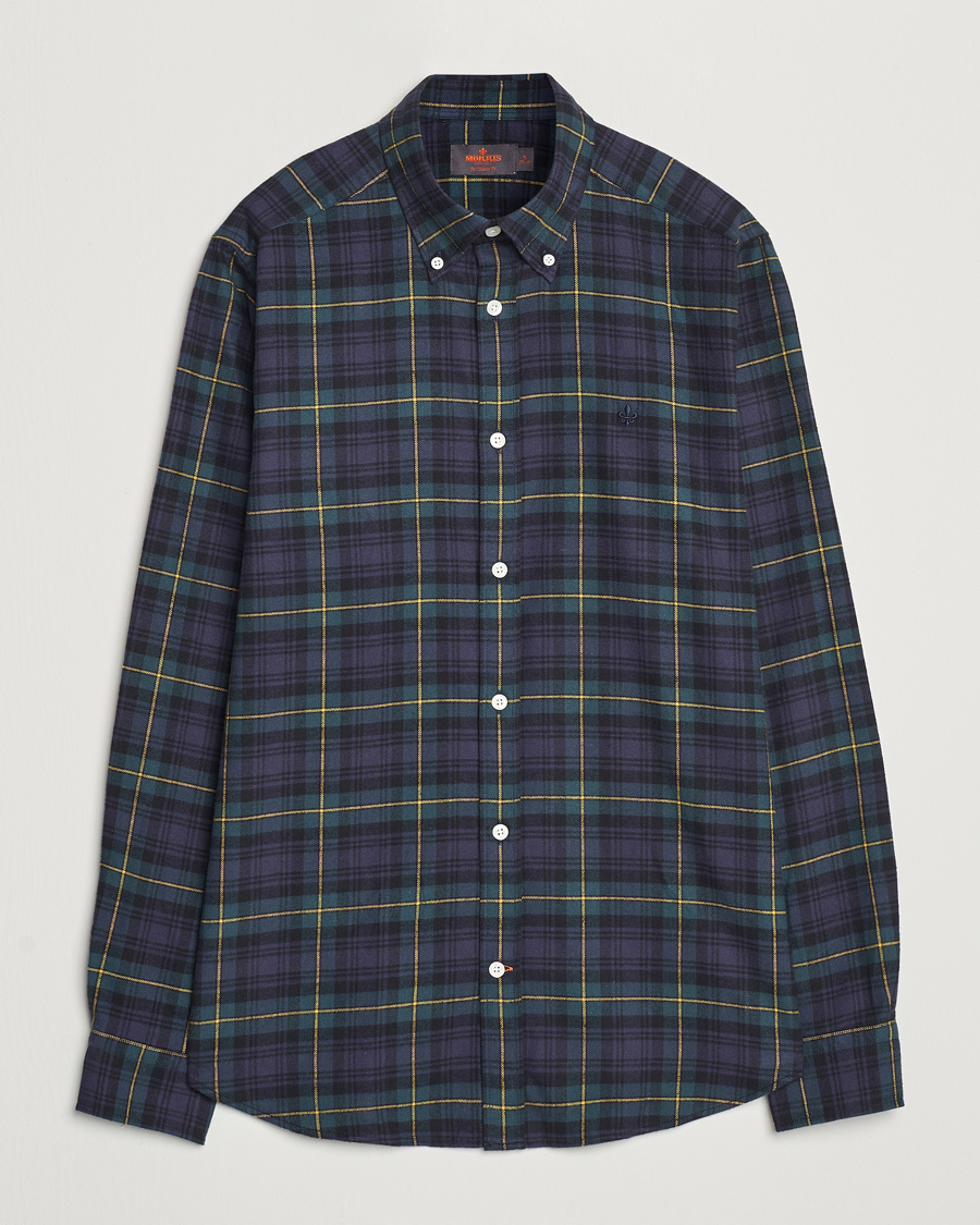 Homme | Chemises | Morris | Flannel Tartan Shirt Navy